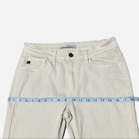 Kancan Cream Color Distressed High Waist Skinny Jeans Size 28 - Picture 6 of 10